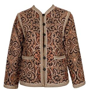 Yves Saint Laurent rive gauche 1976 Quilted Jacket in Brown and Black